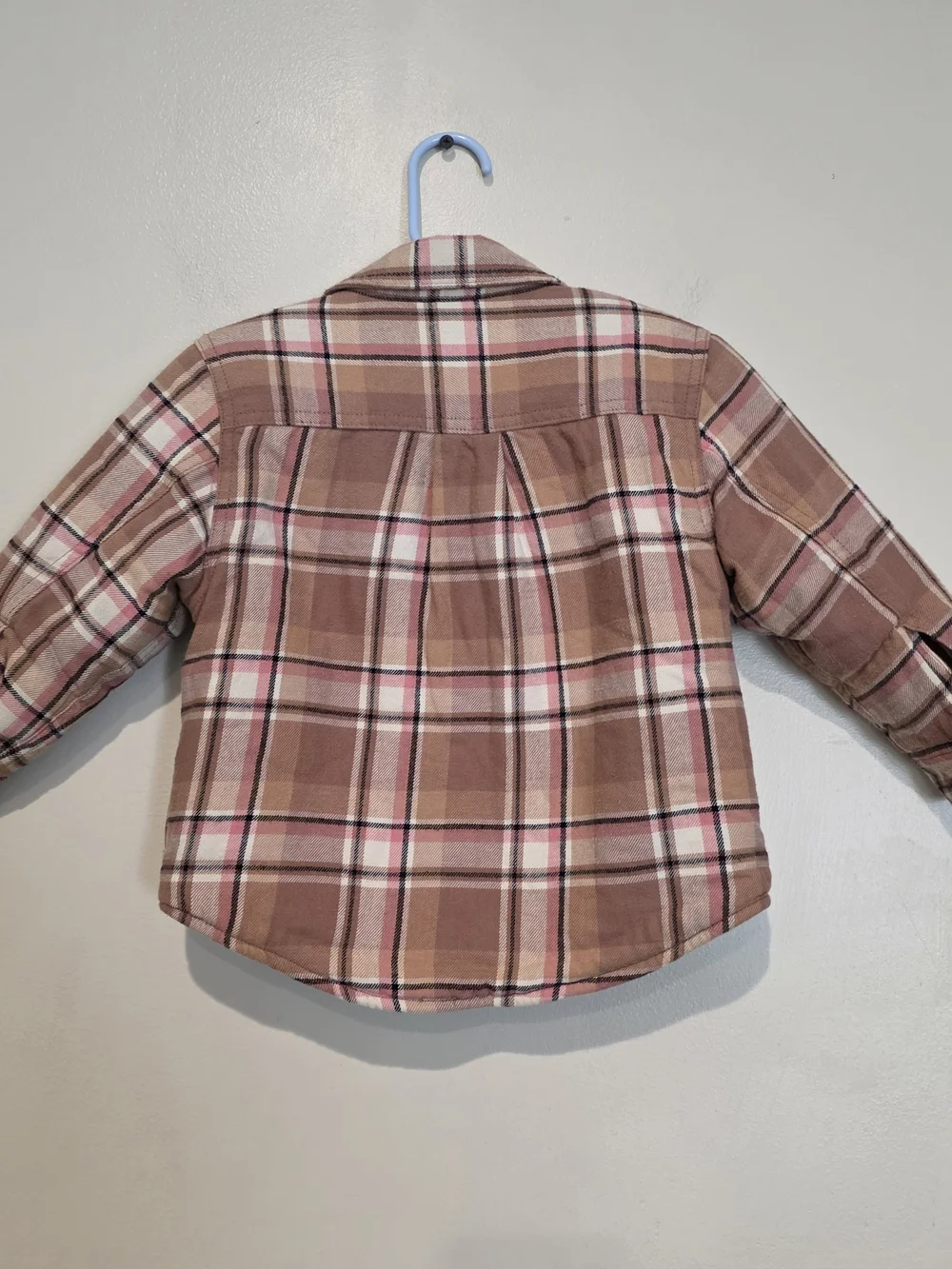The Children's Place Toddler Plaid Sherpa Lined Flannel Snap Shirt Jacket 18-24M